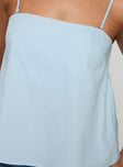 product Princess Polly Trapeze Strapless Top Blue Sleeveless Square Neck 