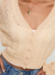 product Lyric Cropped Cardigan Beige Princess Polly  Long 