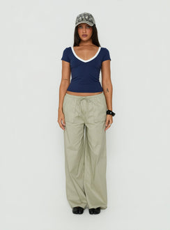 Toren Drawstring Straight Leg Pants Stone