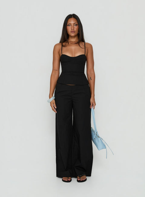 Kierstyn Corset Set Black Petite