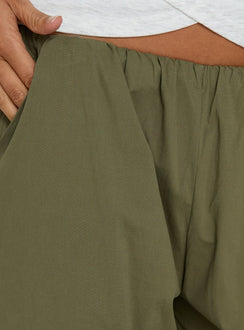 Lunea Concealed Waistband Pants Khaki Petite