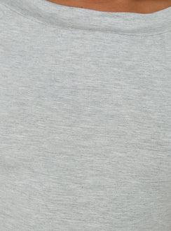 Trixee Boatneck Jersey Top Grey