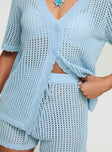 Beach Day Knit Set Light Blue