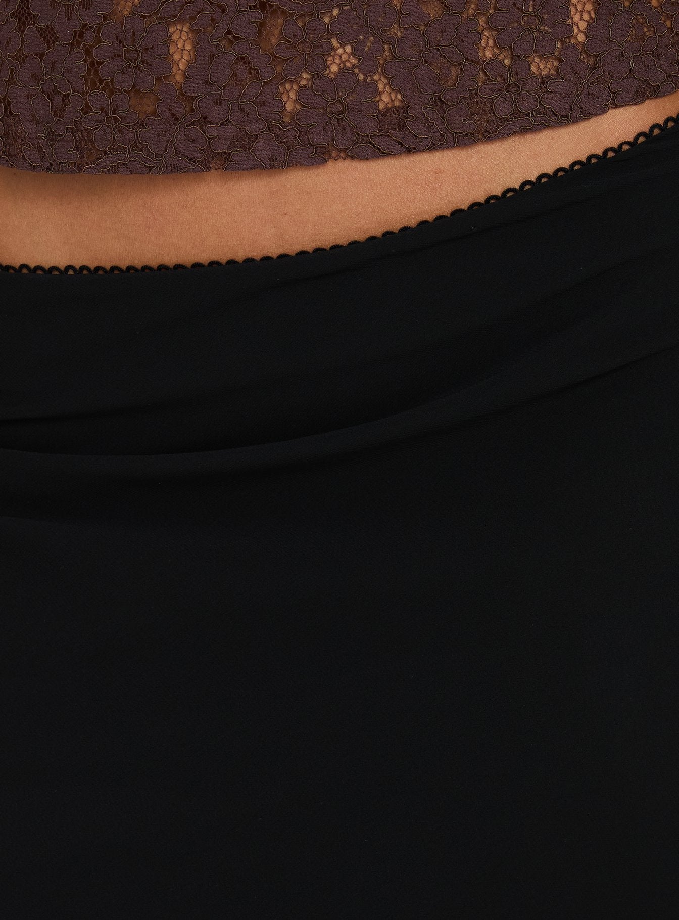 product Princess Polly Clarabella Frill Midi Skirt Black Midi Skirts 