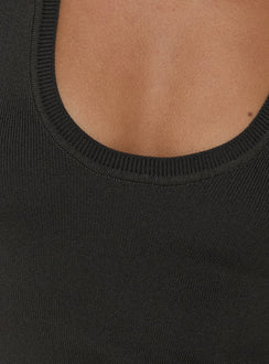 Solanah Knit Tank Top Charcoal