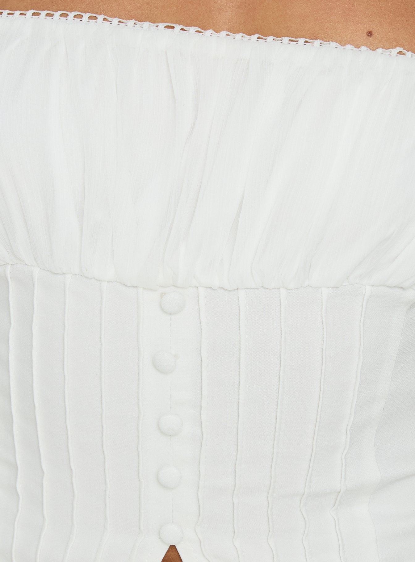 Piya Ruched Bust Cami Top White