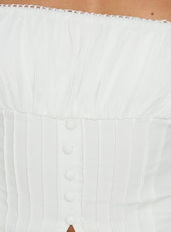 Piya Ruched Bust Cami Top White