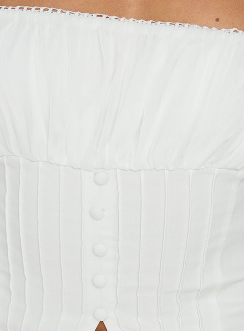Piya Ruched Bust Cami Top White