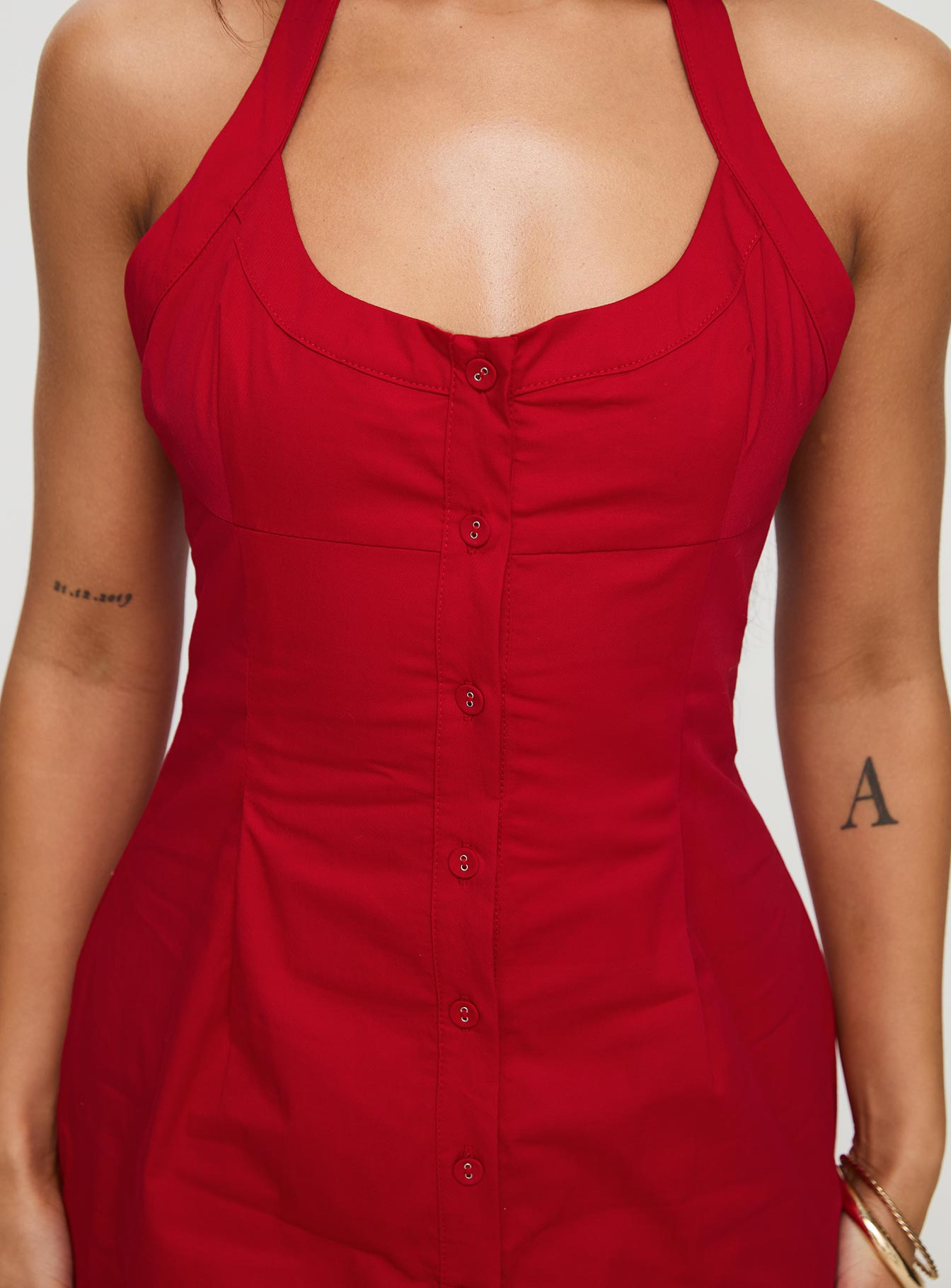 Mallorie Halter Mini Dress Red | Princess Polly Mallorie Halter Mini Dress Red | Princess Polly