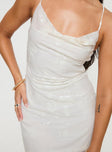 Princess Polly Cowl Neck  Celena Mini Dress Burn Out White