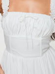 Princess Polly Square Neck  Keltie Mini Dress White