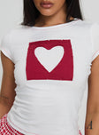 Were Lovers Baby Tee White