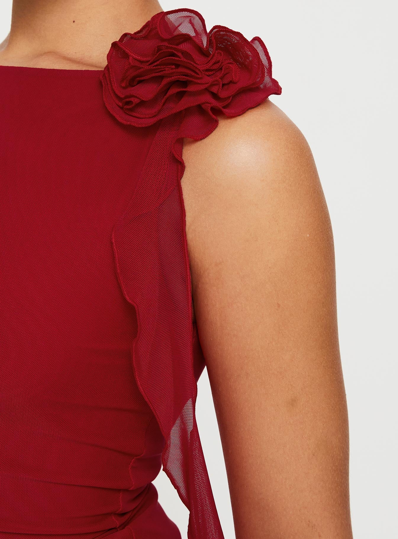 product Princess Polly Asymmetric Neckline  Lorello Mini Dress Red