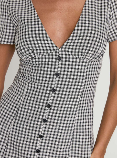 Loveliness Playsuit Black / White Check