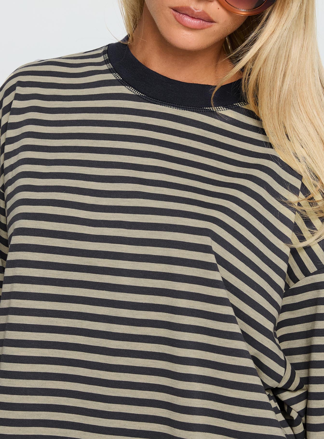 Bloom Long Sleeve Beige Stripe | Princess Polly Bloom Long Sleeve Beige Stripe | Princess Polly