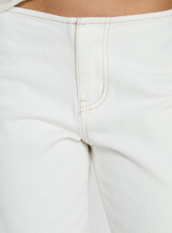 Buenos No Waist Low Rise Straight Leg Jeans White Petite