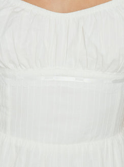 Garconne Textured Maxi Dress White