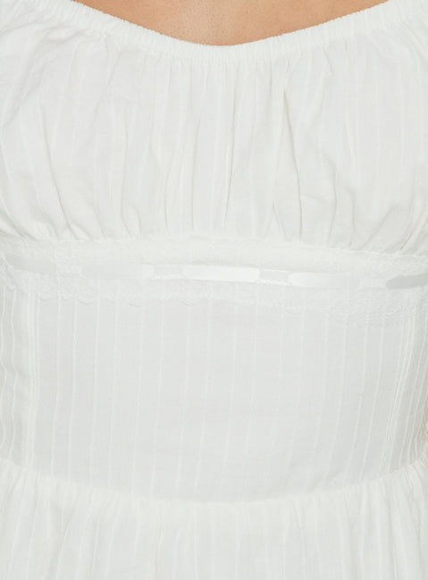 Garconne Textured Maxi Dress White