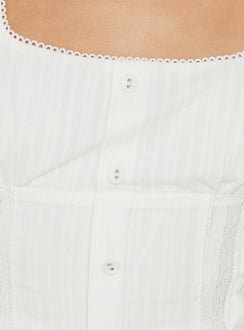 Skaii Square Neck Playsuit White