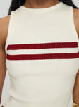 Bonisa Vest Ivory / Red