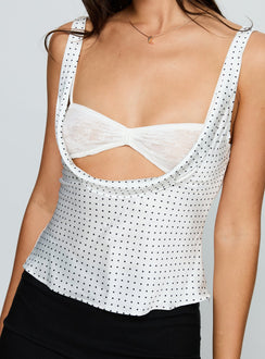 Delilah Top Porcelain Polka