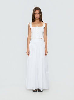 Valerio Maxi Skirt White