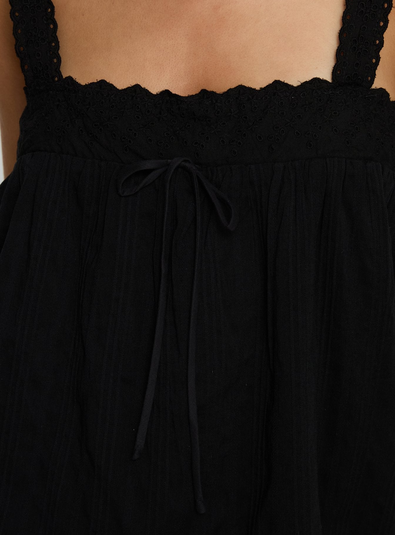 Reason To Stay Lace Trim Floaty Mini Dress Black | Princess Polly Reason To Stay Lace Trim Floaty Mini Dress Black | Princess Polly