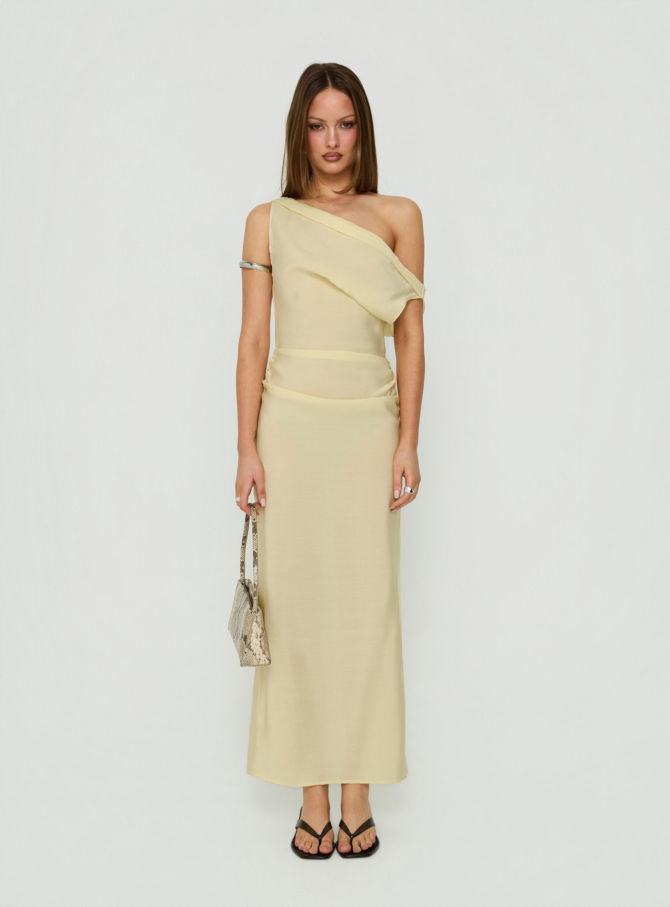 Sweetheart Off Shoulder Maxi Dress Yellow
