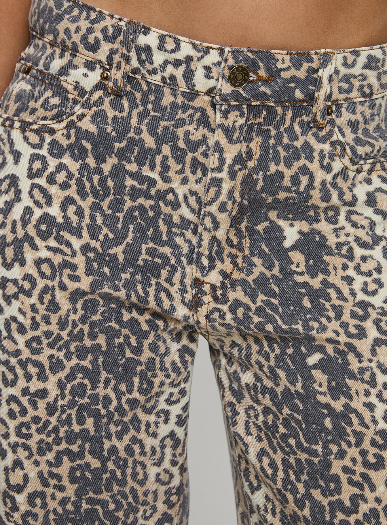 product Princess Polly Top Model Jeans Leopard Fade Mid Rise 