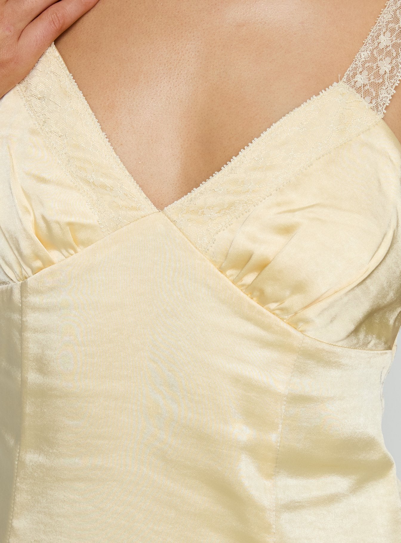 Sybelle Lace Drop Waist Mini Dress Yellow | Princess Polly Sybelle Lace Drop Waist Mini Dress Yellow | Princess Polly