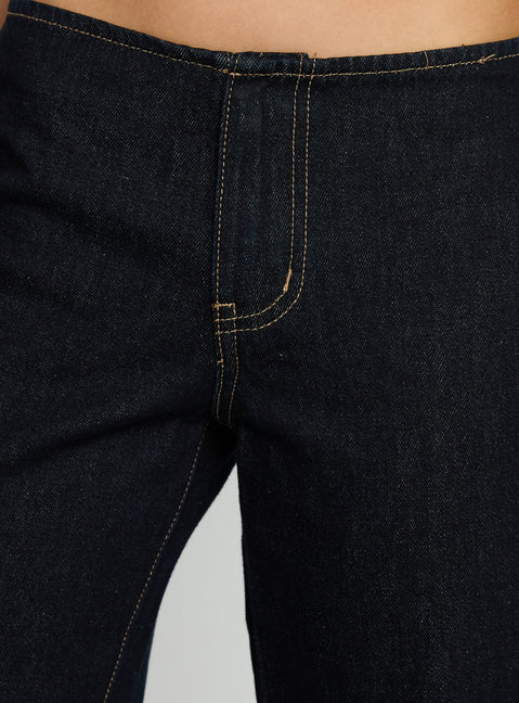 Buenos No Waist Low Rise Straight Leg Jeans Raw Denim Petite