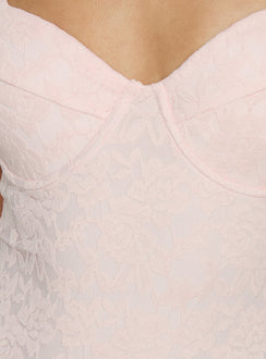product Princess Polly Laryna Lace Bodysuit Pink Sleeveless 