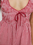 Wescott Gingham Playsuit Red / White