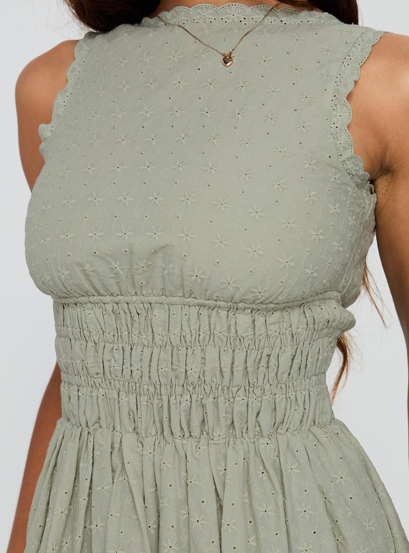 Vittoria Bubble Hem Mini Dress Sage | Princess Polly Vittoria Bubble Hem Mini Dress Sage | Princess Polly