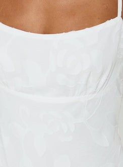 Avienna Maxi Dress White Burnout