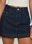 Heuston Denim Skort Dark Wash Lower Impact