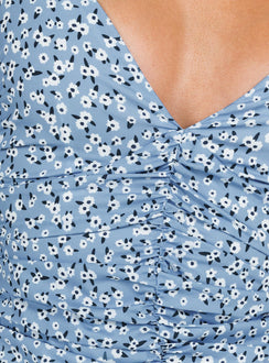 product Princess Polly Square Neck  Rothea Mini Dress Blue / Floral