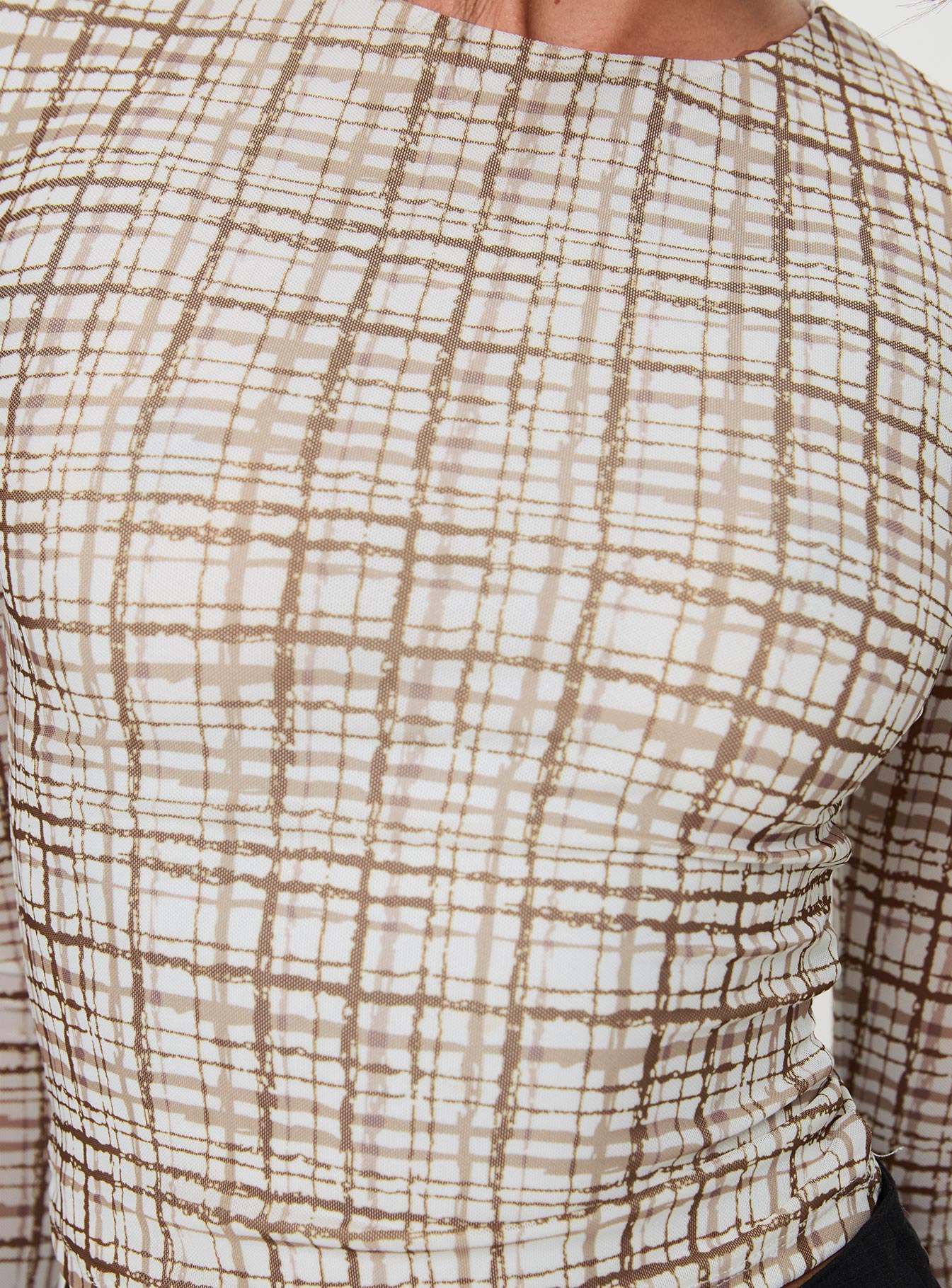 product Princess Polly Blissie Long Sleeve Top Beige Full Sleeves Crew Neck 