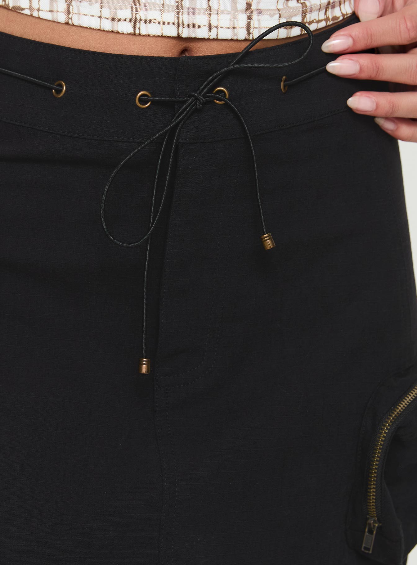 product Princess Polly Rolleston Cargo Mini Skirt Black Mini Skirts 