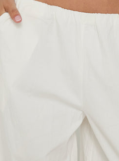 Lunea Concealed Waistband 3/4 Pant White