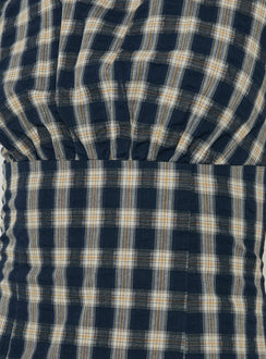 Sweet Somethings Mini Dress Navy Check