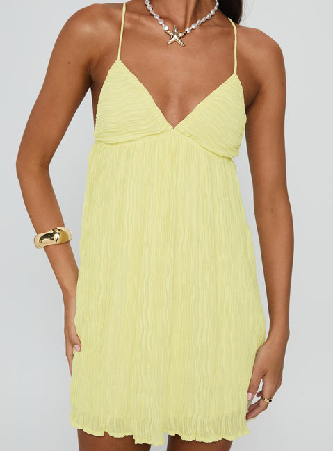 Matea Mini Dress Lemon | Princess Polly Matea Mini Dress Lemon | Princess Polly