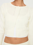 product Collase Knit Sweater Cream Princess Polly  Cropped 