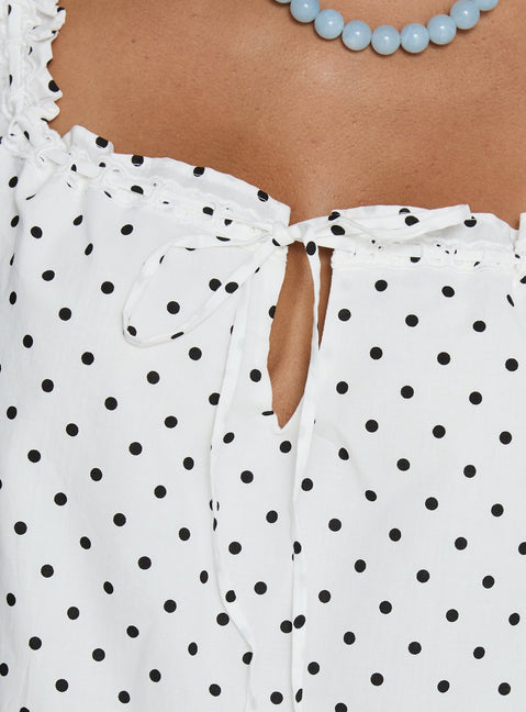 princess polly swing mini dress Swing Mini Dress White Polka Dot
