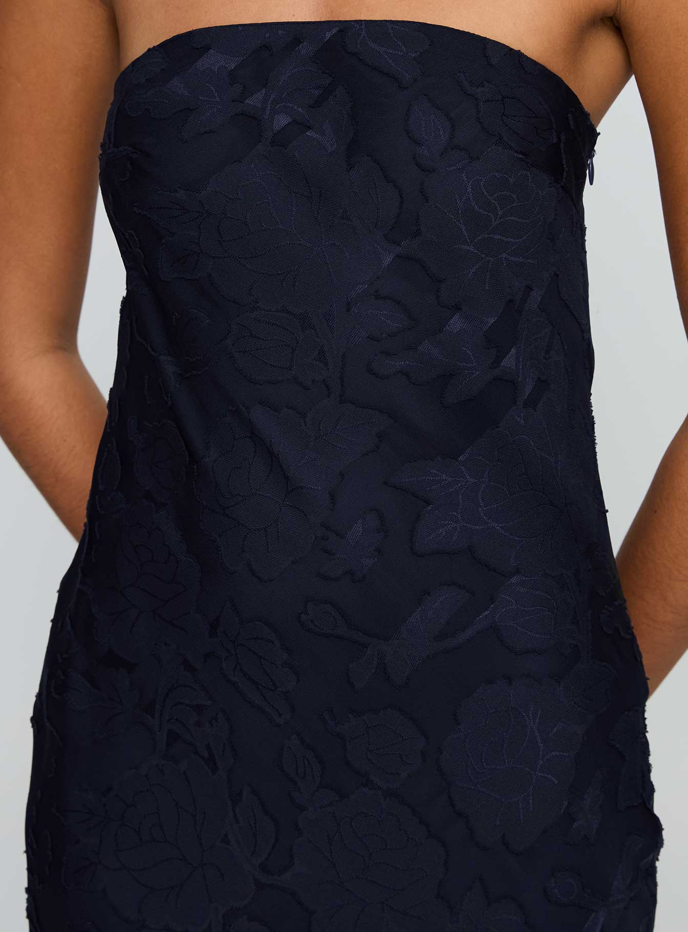 haley maxi dress princess polly Princess Polly Women's Haley Strapless Satin Maxi Dress - Blue