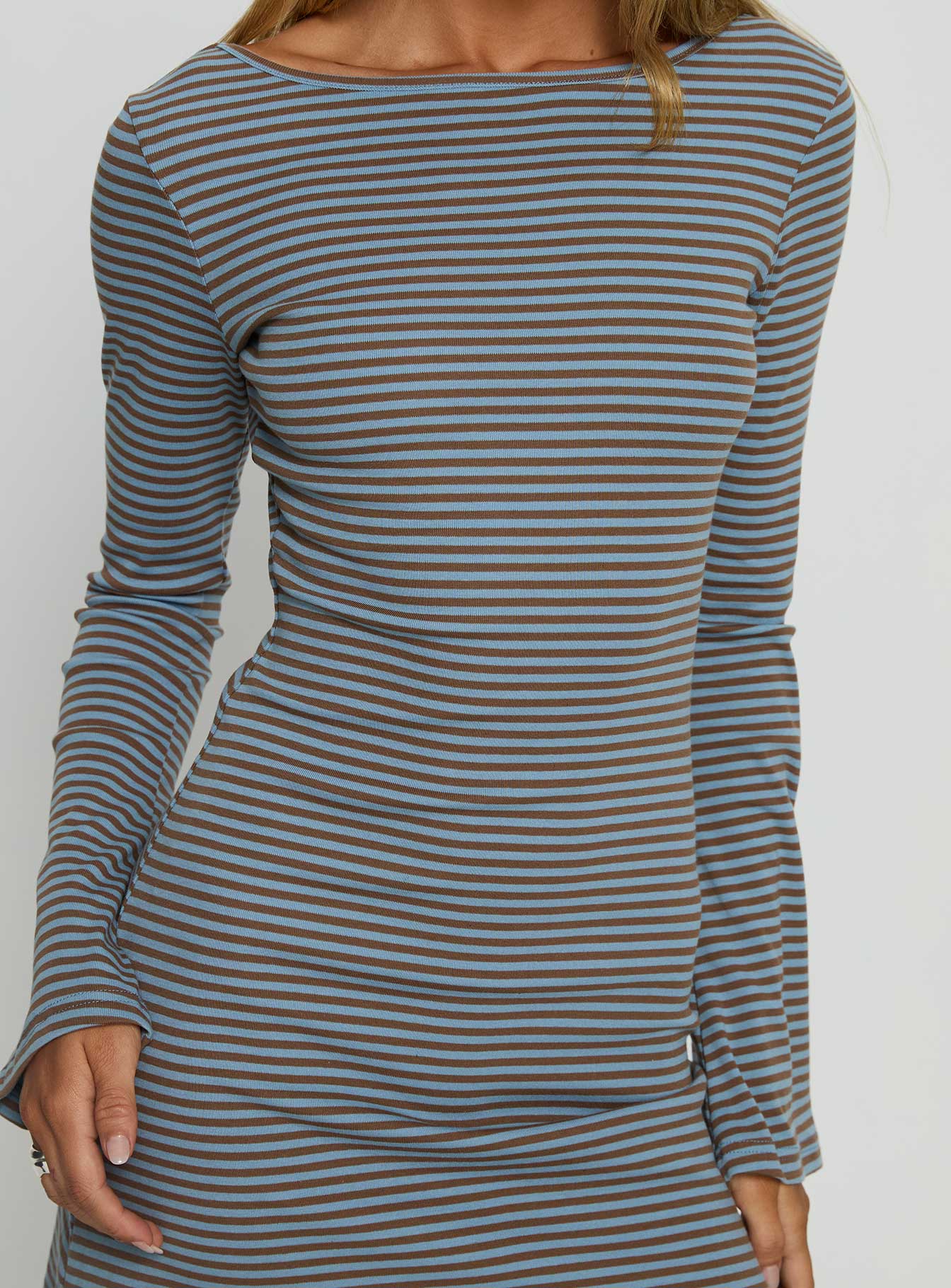 princess polly bryanna dress Bryanna Long Sleeve Mini Dress Black | White | Black | White | Womens