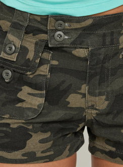 Headphones On Micro Cargo Short Camo
