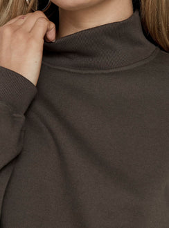 Anyya Funnel Neck Crew Jumper Iron Grey