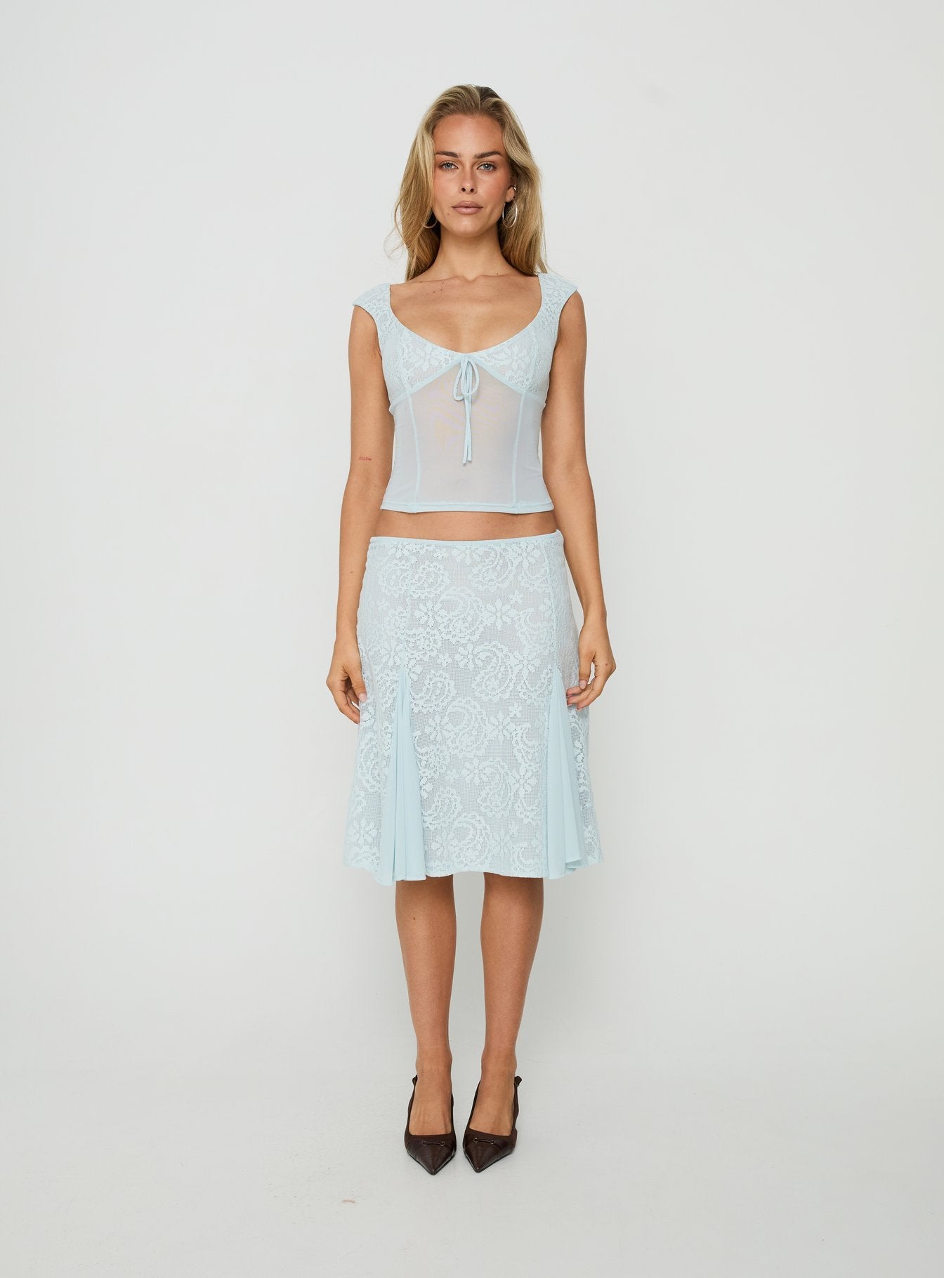 Quani Lace Top Blue