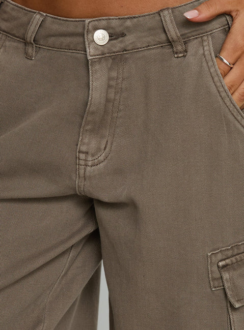 Hudsen Longline Cargo Shorts Khaki Tall